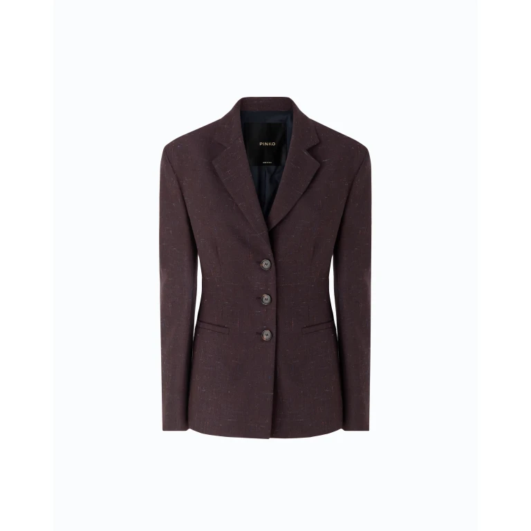 Veste ajustée en tissu flammé - 36