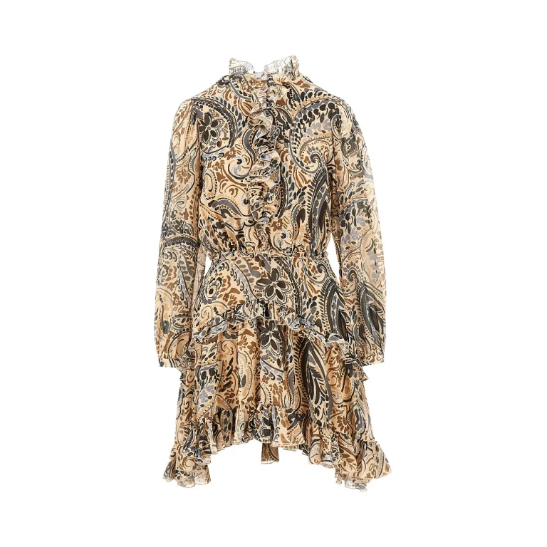Paisley Print Mini Dress