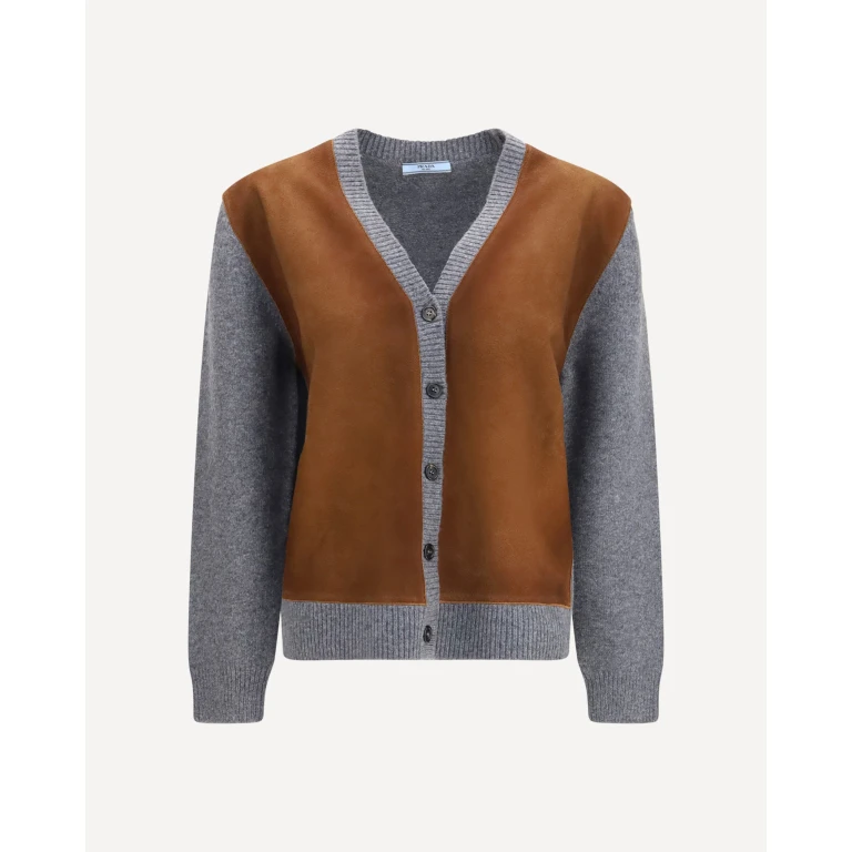 Suede and wool Cardigan Female 40