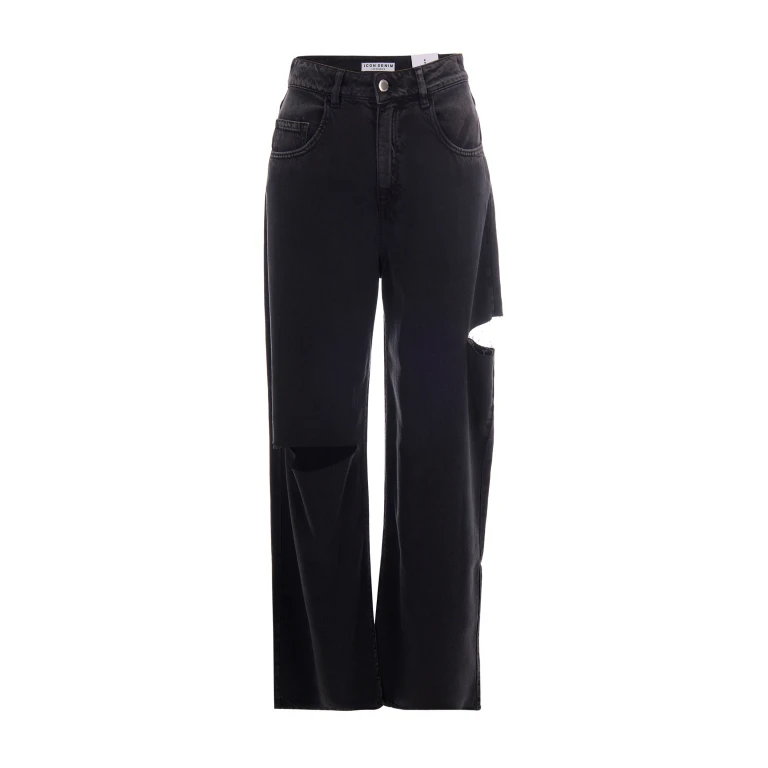 Wide-Leg Jeans Poppy Black