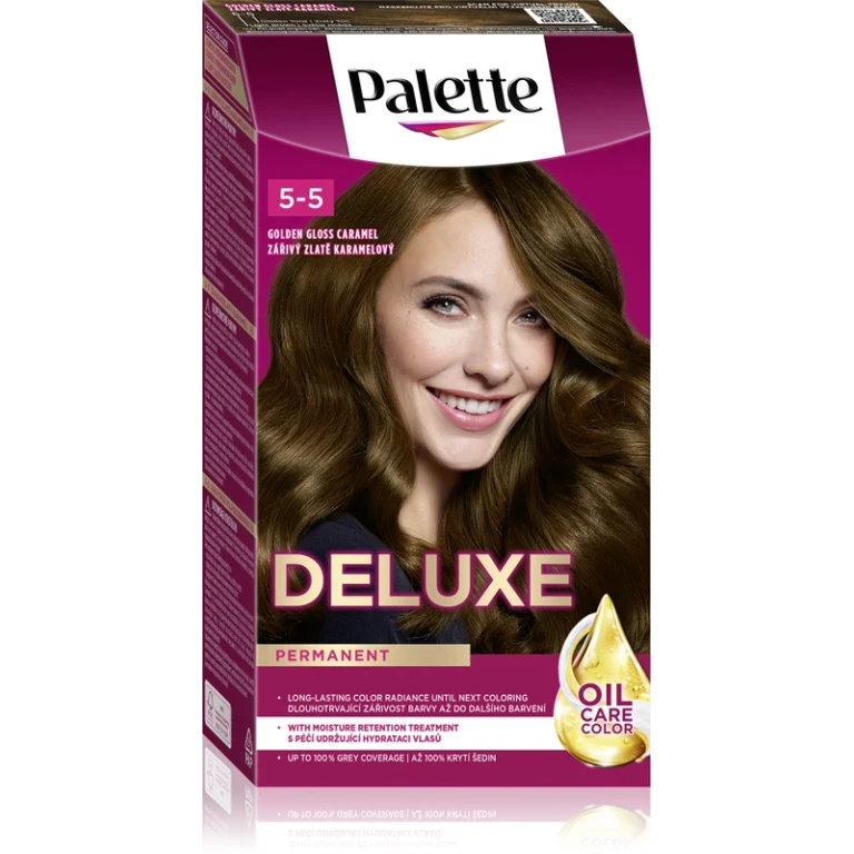 Palette Deluxe Permanent Hair Dye Color 5-5 555 Golden Gloss Caramel