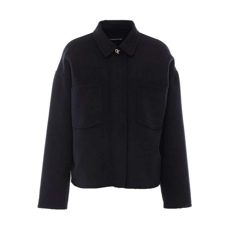 Chaqueta azul Fabiana Filippi con cremallera
