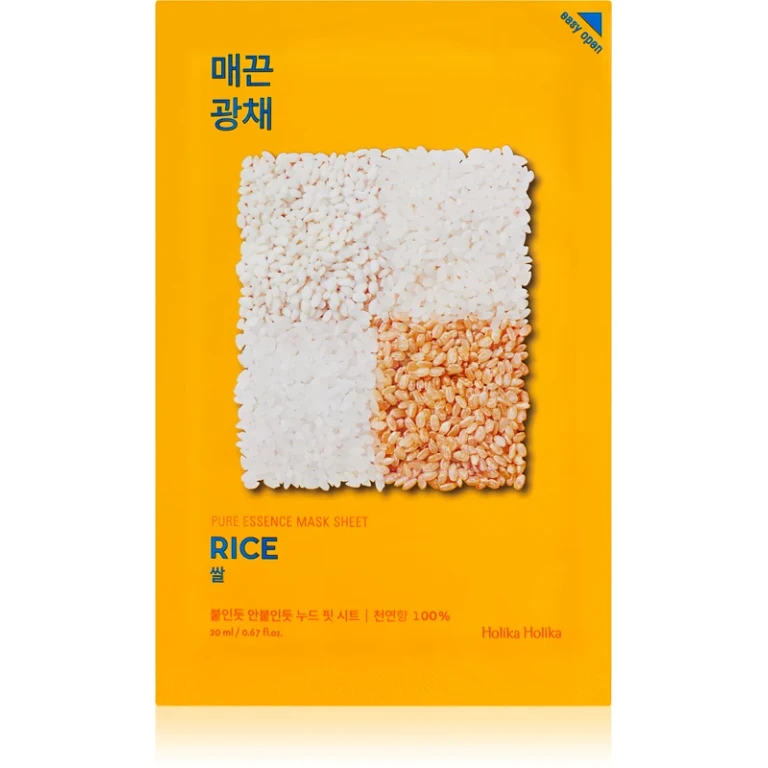 Pure Essence Rice Sheet Mask For Una Illuminated and vital skin 23 ml