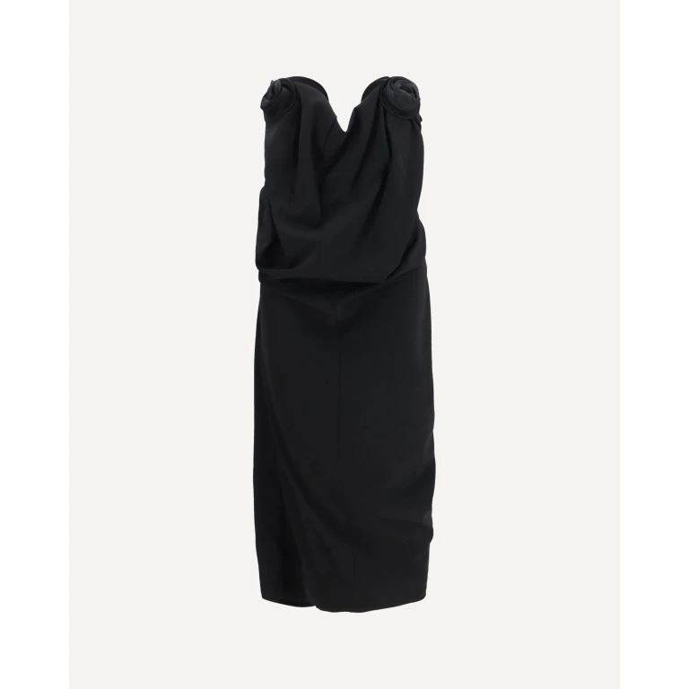 Draped Dress with sculptural floral details Female 36