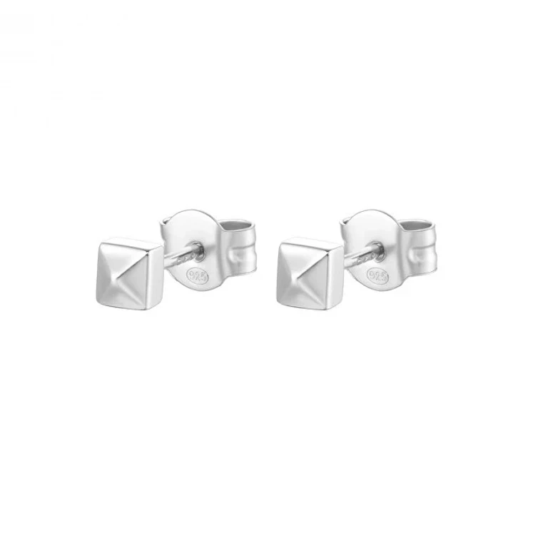 Minimalist Silver Stud Earrings Cubic Rzcu59