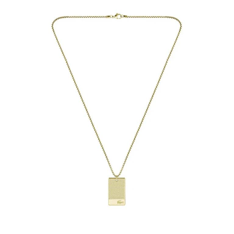 Stylish Men's Necklace with Gold-Plated Stencil 2040220
