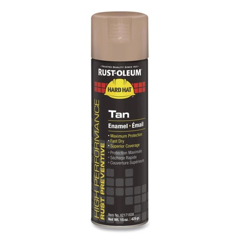 V2171838 Hard Hat High Performance V2100 System 15 oz. Aerosol Can Rust Preventive Enamel Spray Paint - Gloss Tan (6/Carton)
