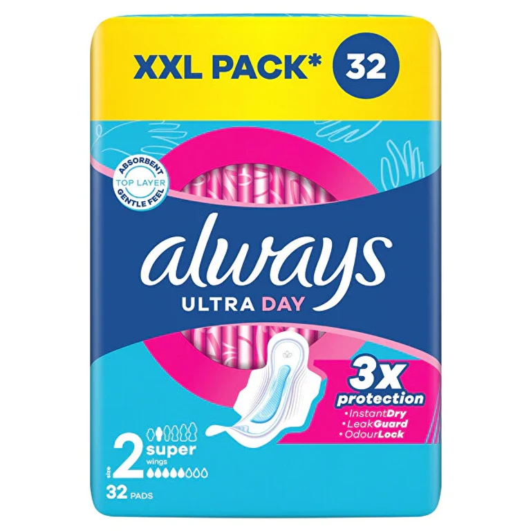 Ultra Day Super Quatro Sanitary Pads 32 Pieces