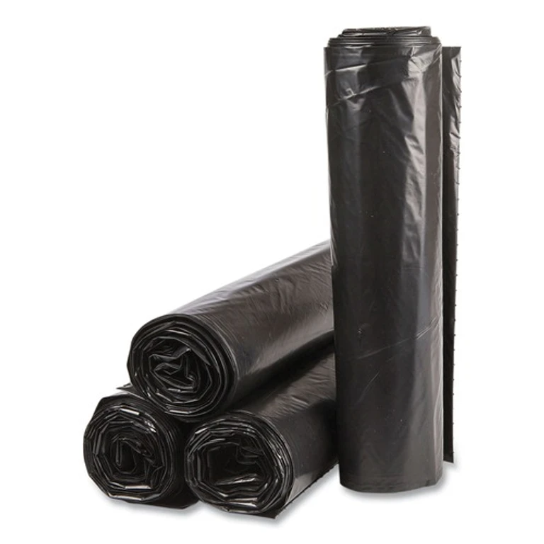 VALH4048K22 High-Density 45 Gallon 40 in. x 46 in. Commercial Can Liners - Black (150/Carton)