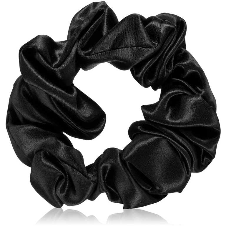 Silk Scrunchie Elastic Silk Hair Band Black