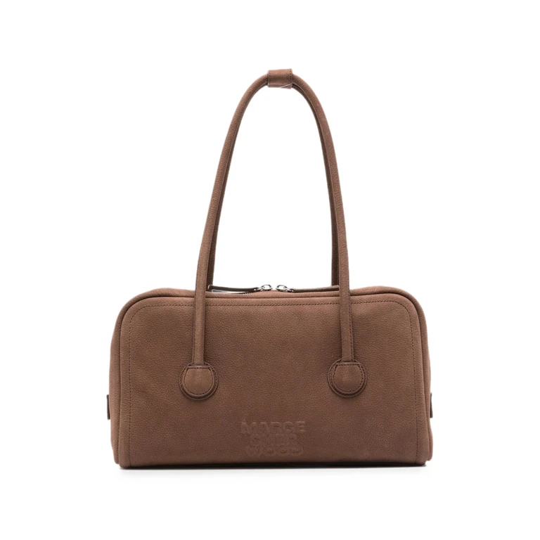 Logo-embossed Leather Shoulder Bag