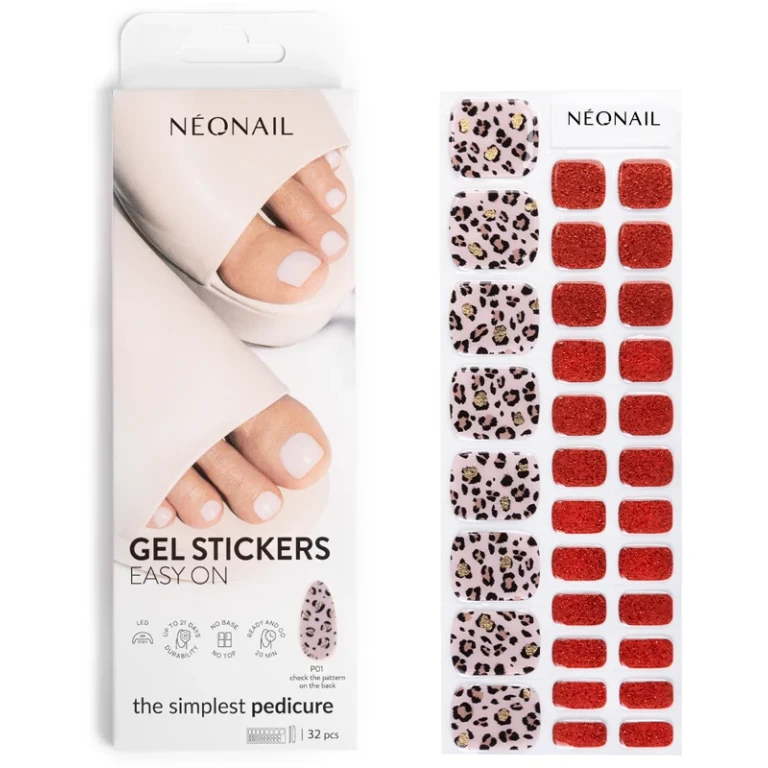 Easy On Gel Leg Nail Stickers Color P01 32pcs