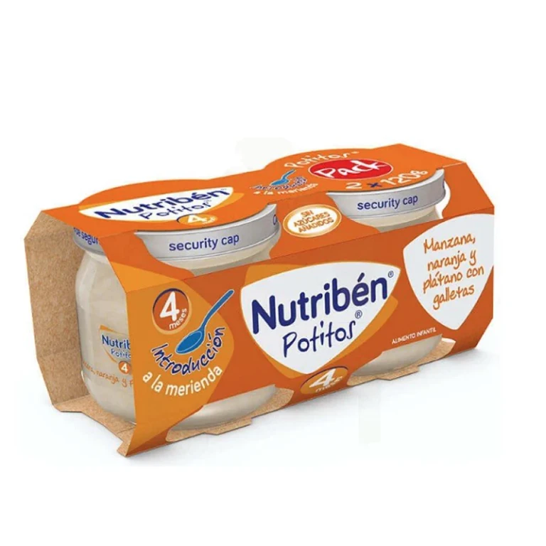 Nutribén Jar Banana, Orange and Biscuit 2 Packs 190 g