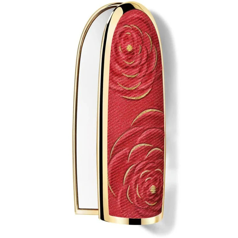 Guerlain Rouge G Blooming Denim The Jewel Case With Double Mirror - Limited Edition The Customizable Lipstick Ultra-care Personalizzabile Red rose