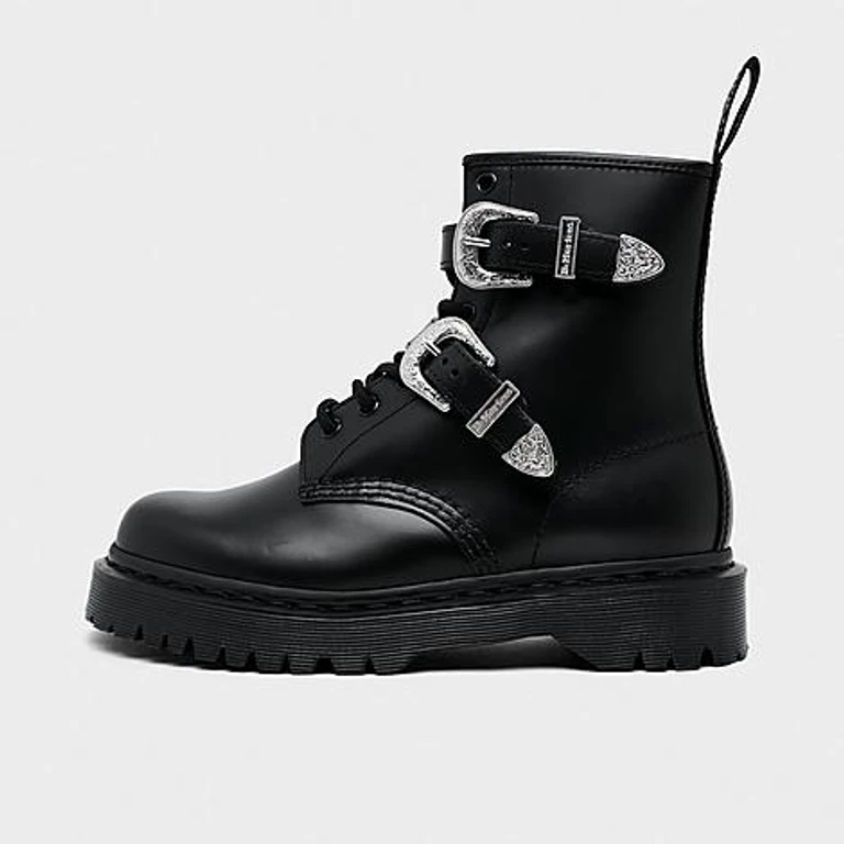 Bex Atlas 1460 Bottines en cuir à boucle Western Noir Atlas