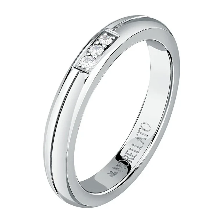 Stainless Steel Ring With Crystals Love Rings Sna48 - Size: 50 Mm