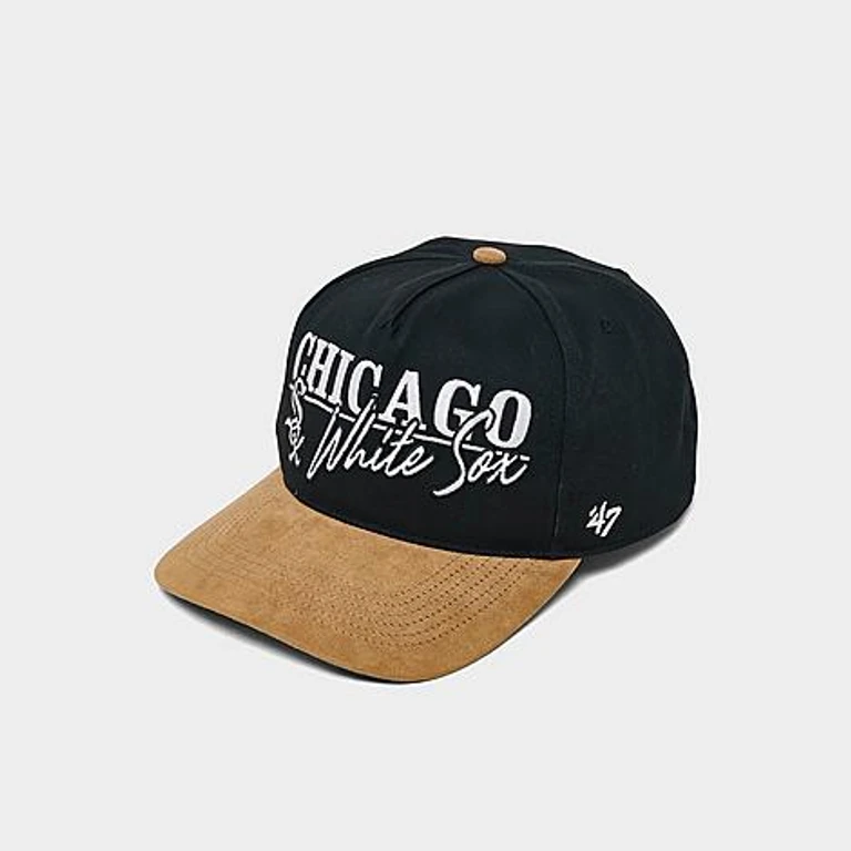 '47 Chicago White Sox MLB Scribe Line Hitch Snapback Hat in Black