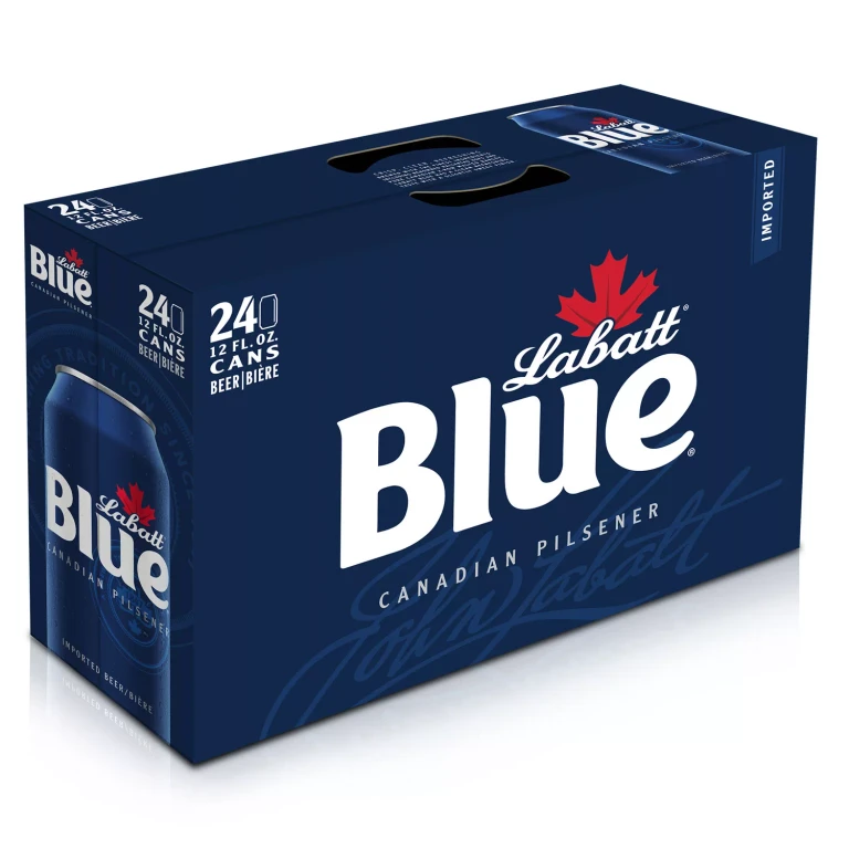Blue Canadian Pilsner Lager Beer, 12 fl. oz. can, 24 pk.