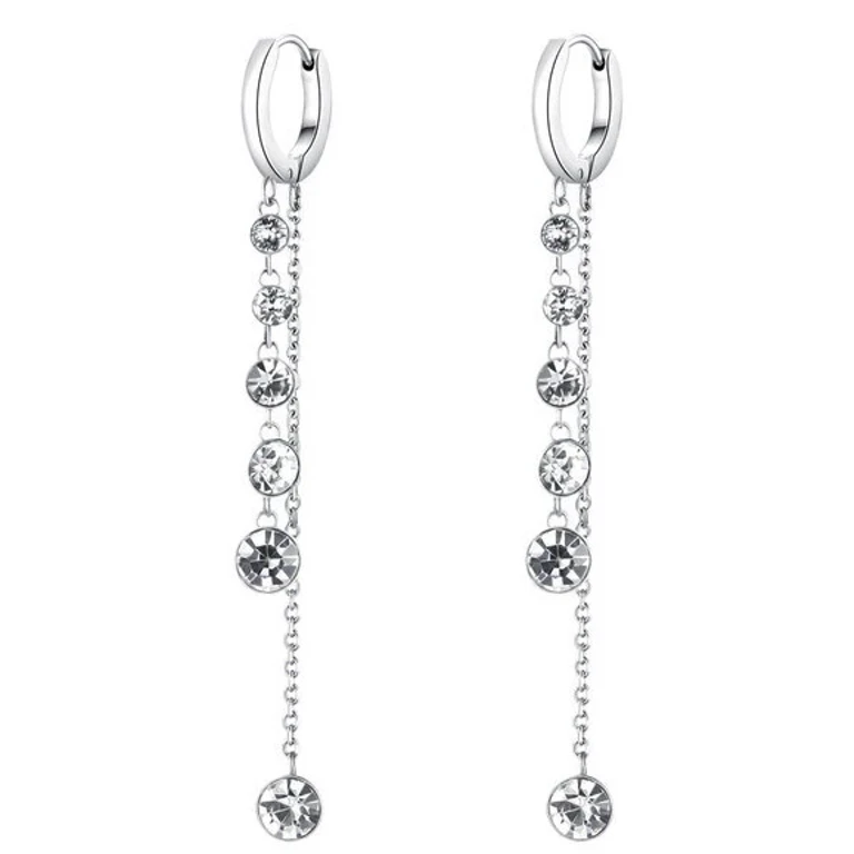 Long glitter earrings with Symphonia crystals BYM87