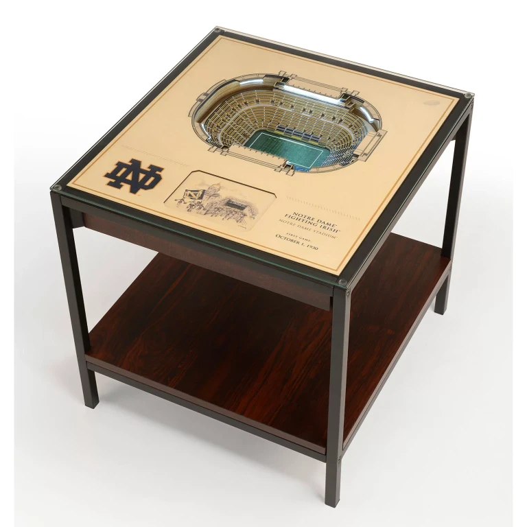 NCAA 25-Layer StadiumViews Lighted End Table - Notre Dame Fighting Irish:- Notre Dame Fighting Irish