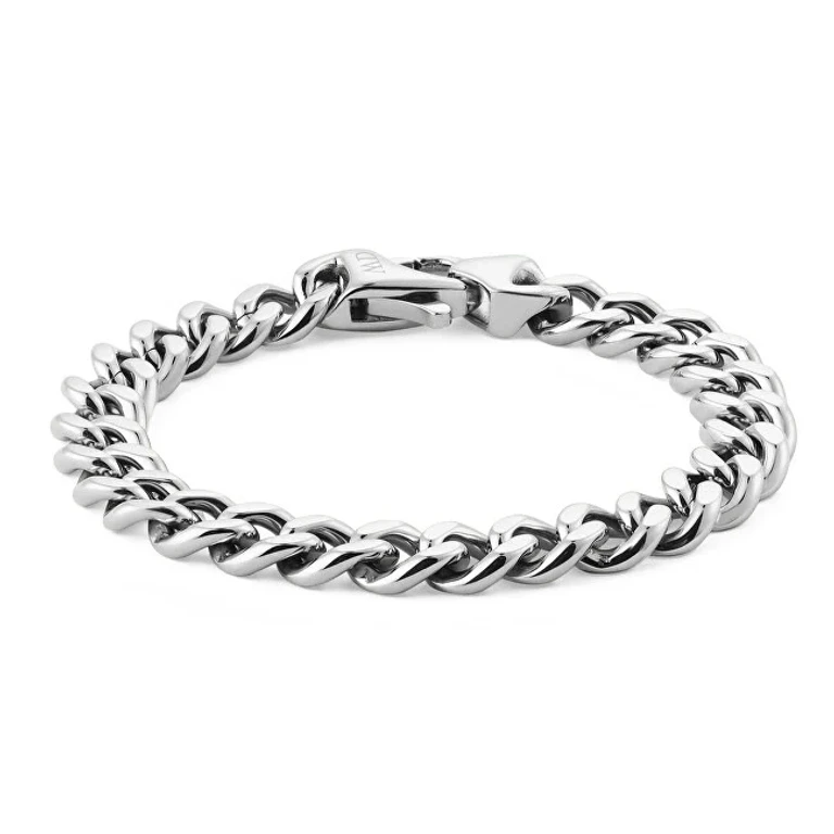 Men's Bracelet In Steel Ellipse Cuban Chain Dw0040166 - Length: 17.5 Cm
