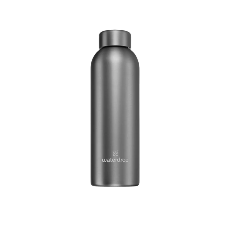 Thermo Metal Stainless Steel Water Bottle Charcoal Color 600ml