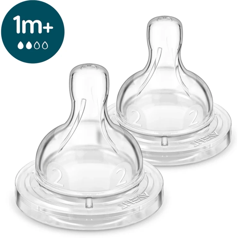 Philips Avent Anti-colic SCY762/02 anti-colic bottle teat 1 m+ Slow Flow 2 pieces