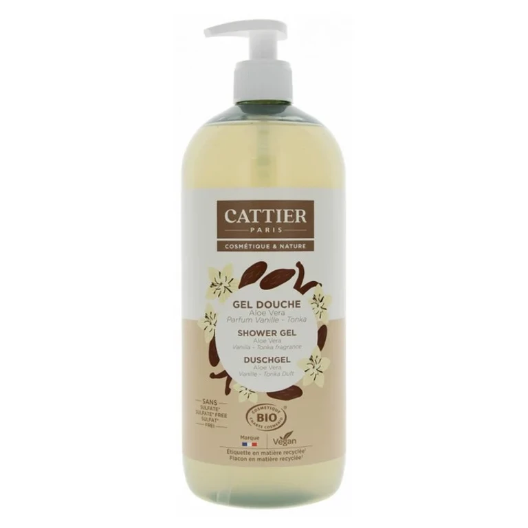 Cattier Aloe Vera Vanille Tonka Organic Douche Gel 1L