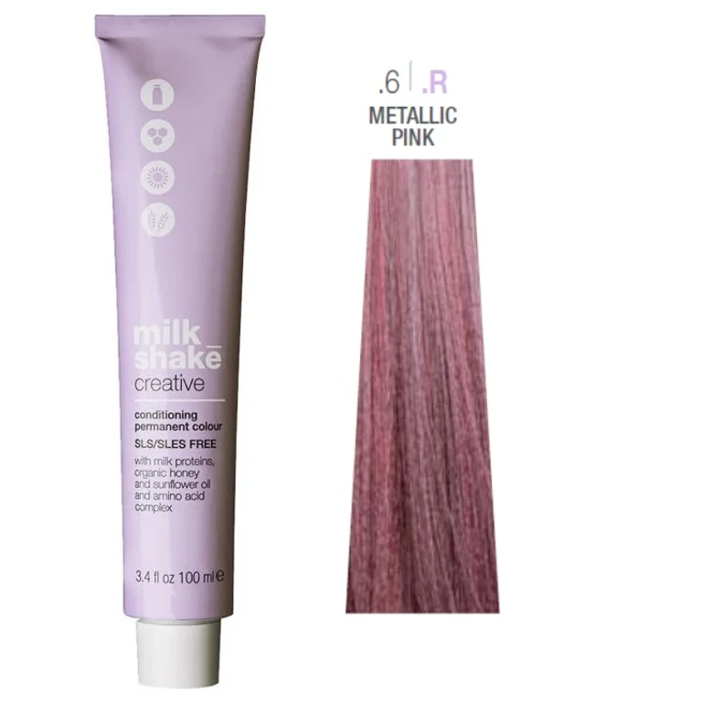 Creative Permanent Hair Dye without SLS/SLES .6.R Metallic Pink 100 ml