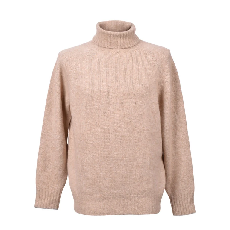 Light Camel Wool Turtleneck Sweater