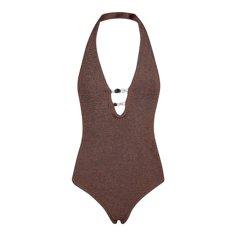 Maillot De Bain - Marron (SADRIANABDDMETALLIC)