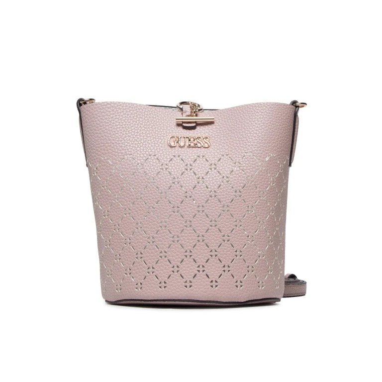 Amara Powder Pink Bucket Bag in Synthetic Leather for Women