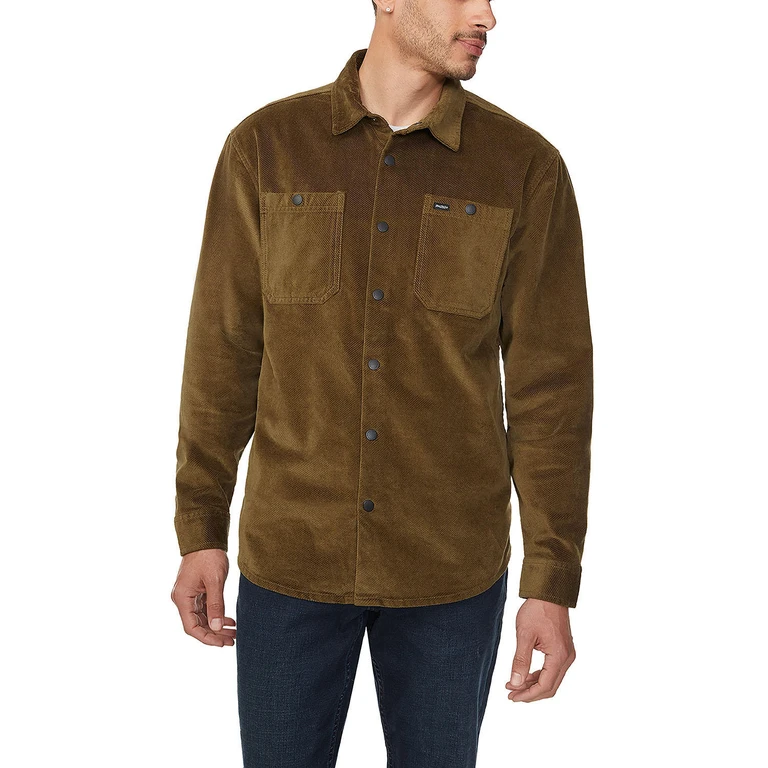 Buffalo Shirt Jacket Taupe Xs:- Taupe, XS