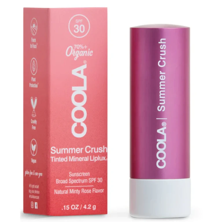 Mineral Liplux Organic Tinted Lip Balm Sun Protection Summer Crush Spf30 4.2 ml