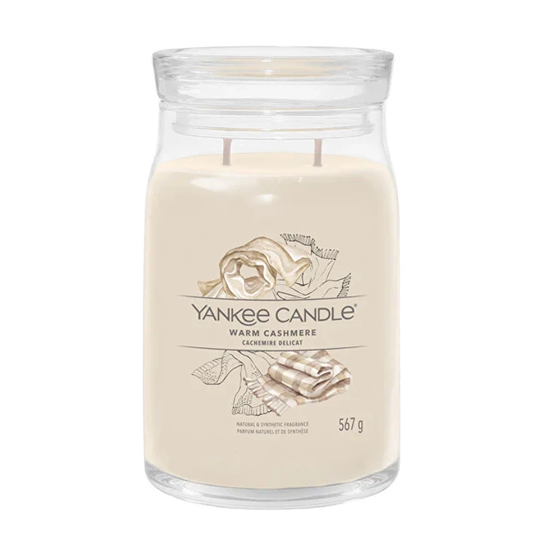 Signature Scented Candle in Large Glass Warm Cashmere 567 G