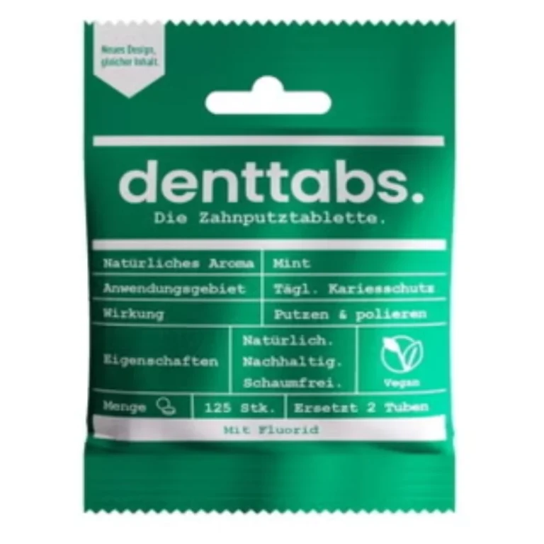 . Toothpaste Tablets - Stevia and Mint with Fluoride 125 pieces.