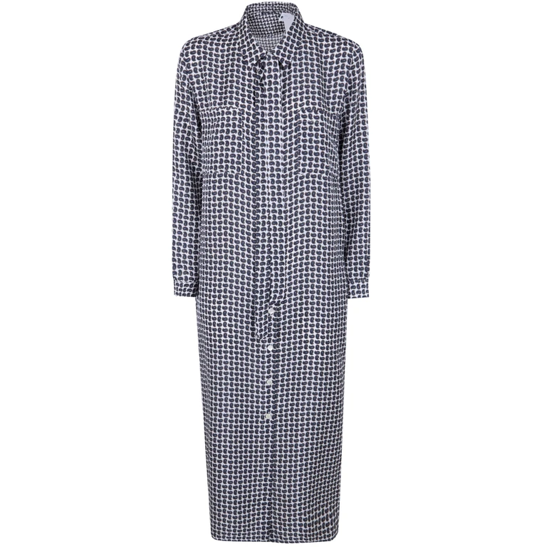 Belt Long Sleeves Shirt Dress
