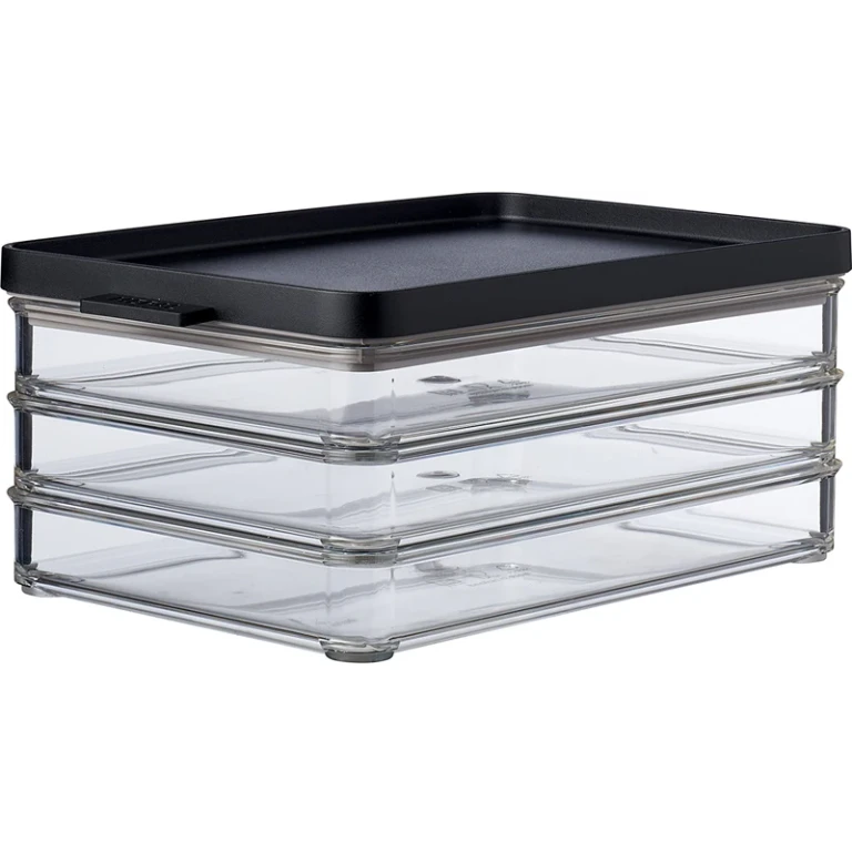 Omnia food container for refrigerator storage color Nordic black