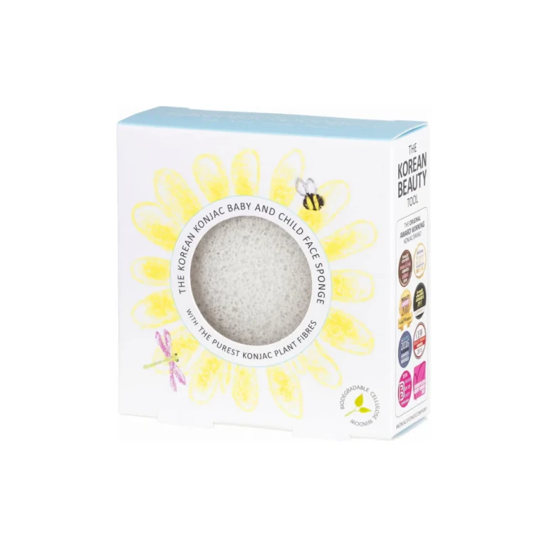 Slim Round White Pure Baby Sponge