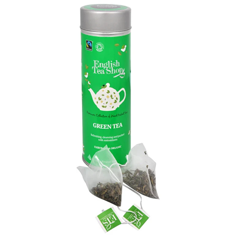Tè verde biologico puro 15 piramidi in lattina