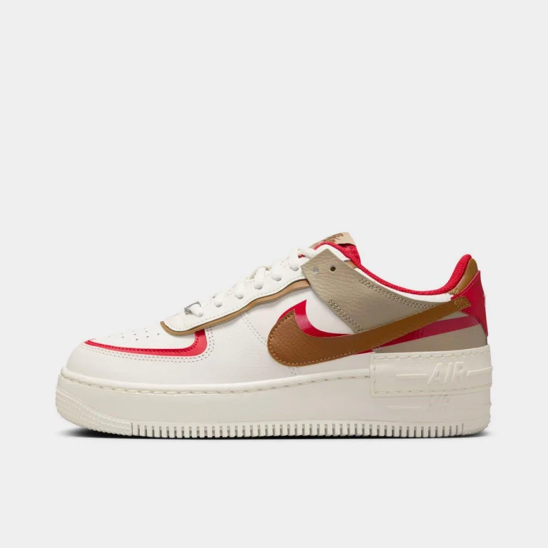 [hq3400-030] Womens Nike Air Force 1 Low Shadow 'phantom Fire Red Khaki'