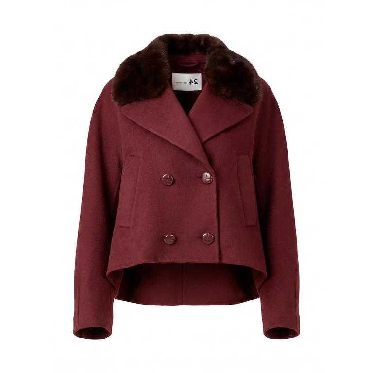 Manzoni 24 Cashmere Jacket With Mink Details