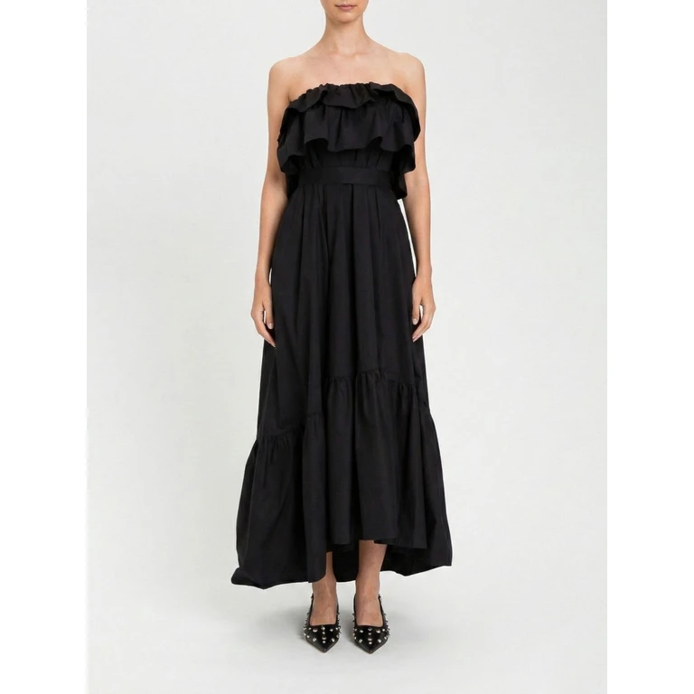 Asymmetric Stretch Cotton Dress (261AP213300006)