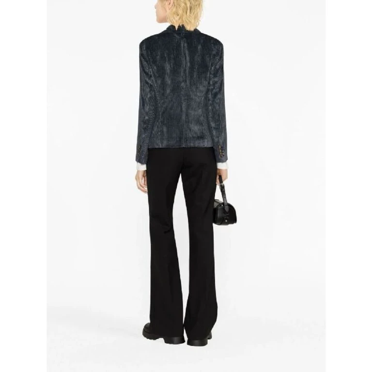 Navy Textured Tailored Jacket