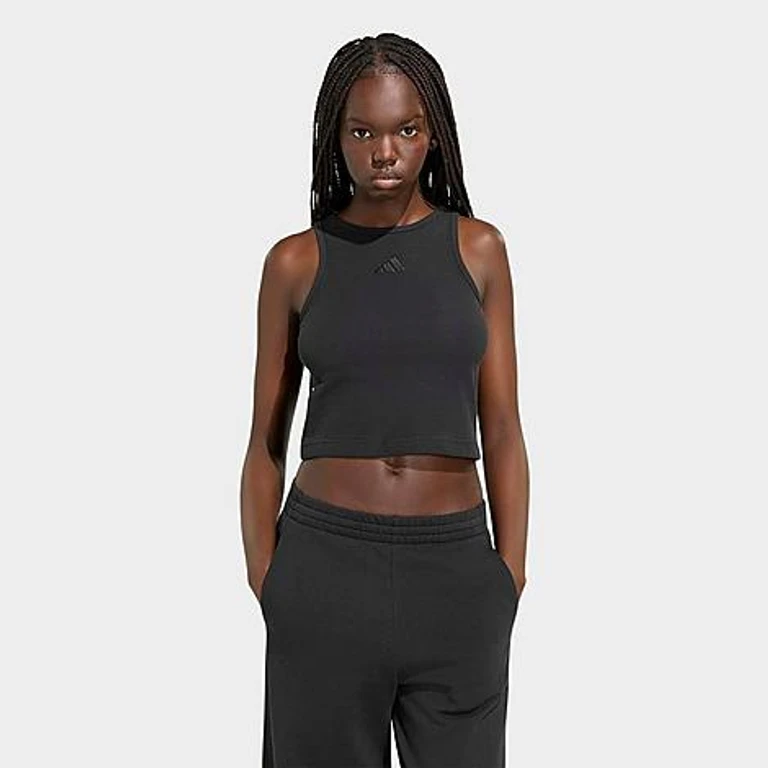 Women's Sportswear Kit Small Logo Rib Tank Top in Black Size: XXS