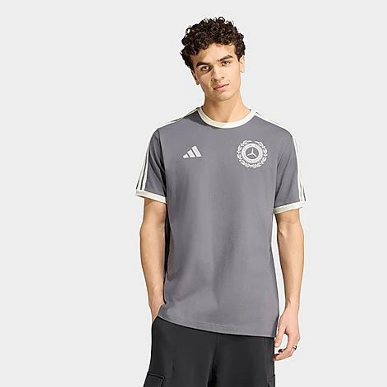 Men's Mercedes-AMG Petronas F1 Team Silver Arrows Icon T-Shirt in Granite/Off White Size: XS