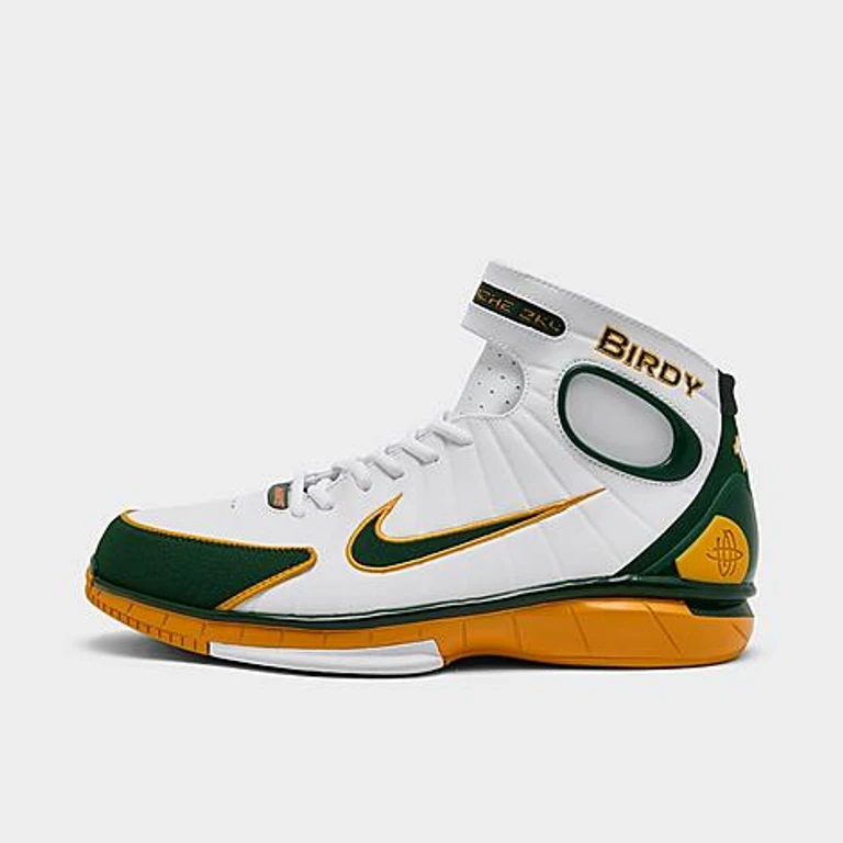Air Zoom Huarache 2K4 PE Sue Bird Basketball Shoes in White/Deep Forest/Canyon Gold Size: 7.5