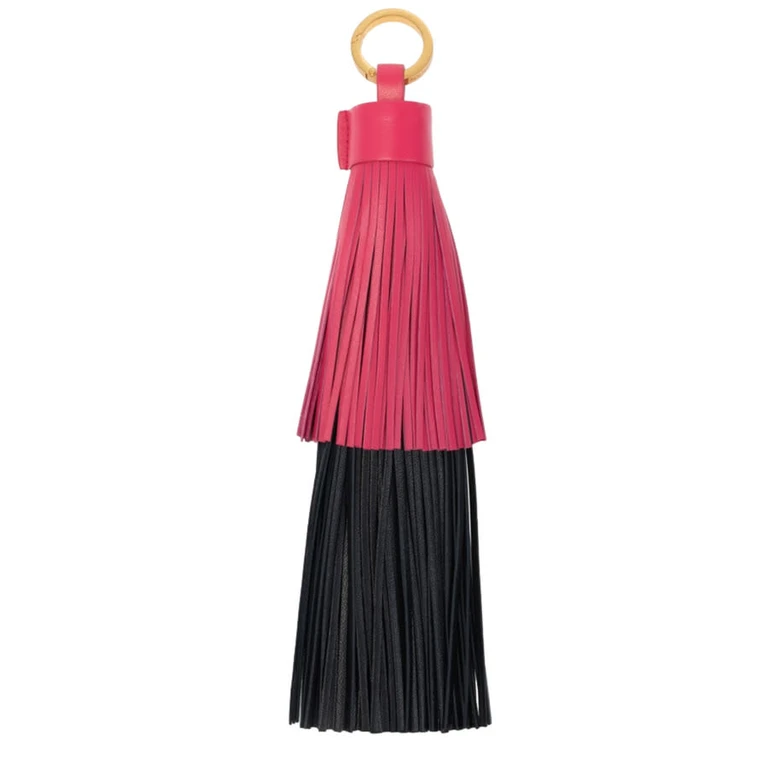 Lambskin Leather Tassel Key Charm