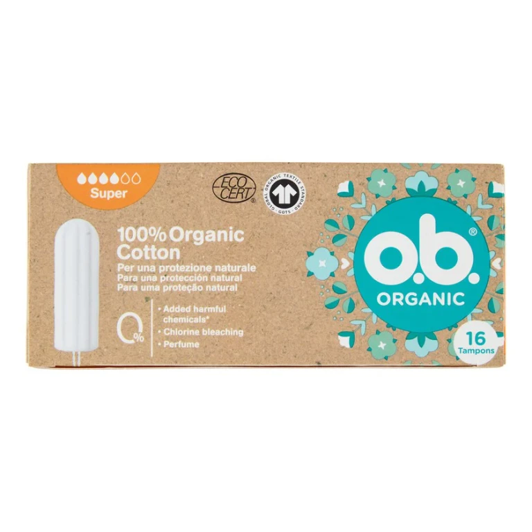Orgânico Super 16 unidades 100% algodão orgânico
