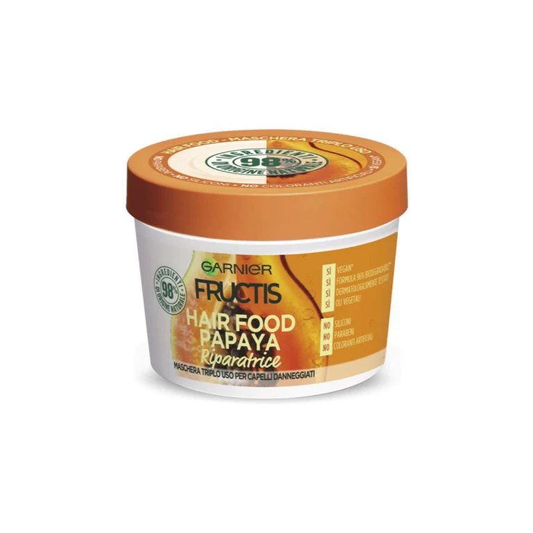 Fructis Papaya Hair Food Regenerating Mask for Damaged Hair 3 in 1 390 ml